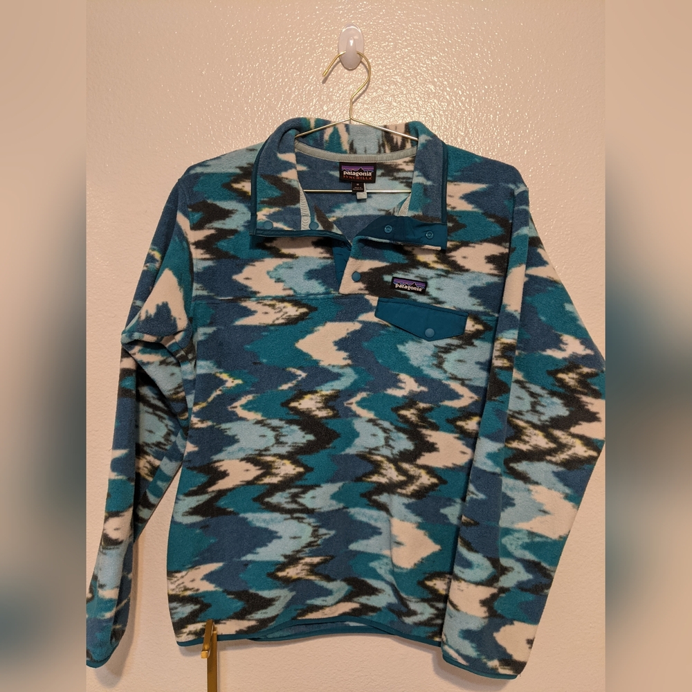 Patagonia Synchilla Snap T Trout Tales Medium - Picture 1 of 9